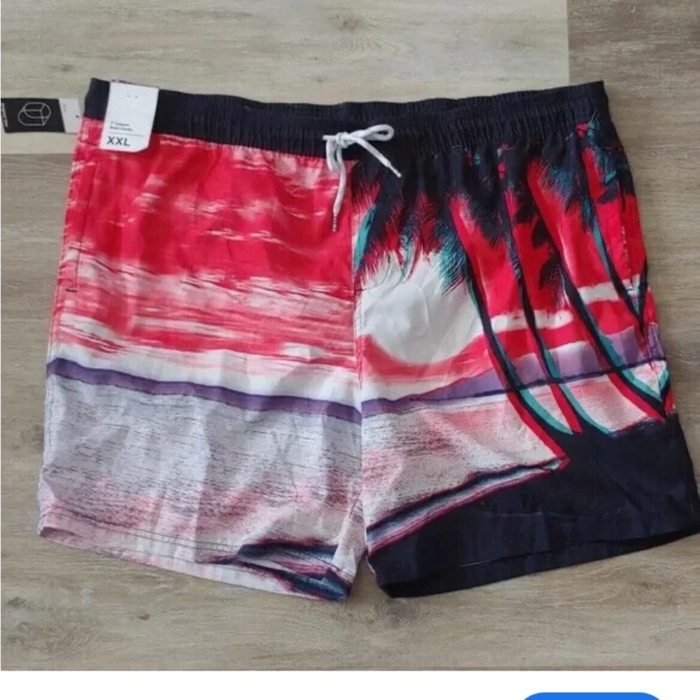 Original Use Black hot tub swim shorts colorful new size XXL